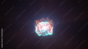 Human Brain explosion. Mind Spray background. Brain turns into smoke. Animation neurons 3d render