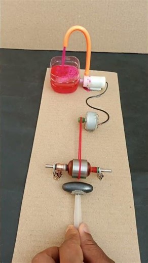 DIY DC Motor Waterpump Project Using Mini Generator #shorts #dcmotor #diyprojects #waterpump