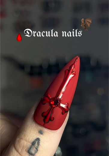 Dracula-Inspired Nail Art Ideas for Gothic Enthusiasts