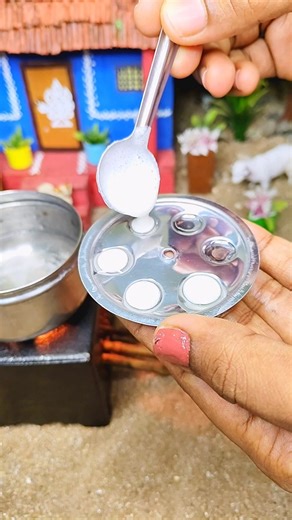 Mini Sambar Idly😋 Cooking | Miniature Cooking | Mini Village Cooking #shorts #sambaridli