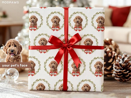 Custom Wrapping Paper Using Pet Photo Personalized Dog Christmas Wrapping Paper Cat Gift Wrapping Pet Gift Wrap Birthday Wrapping Paper - Etsy