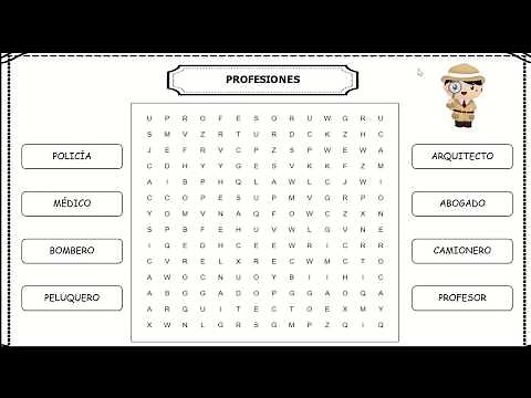 Sopa de letras "las profesiones"