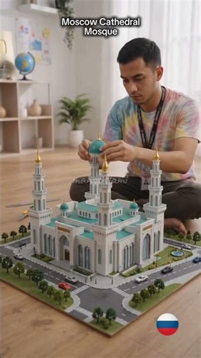 Watch Moscow Cathedral Mosque Come to Life! #youtubeshorts #islamiccontent #mangislam #viralreels