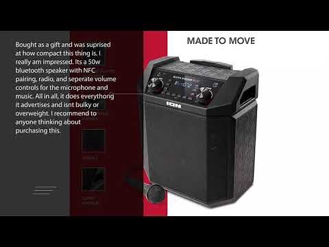 ION Audio Block Rocker Plus | 100W Portable Speaker, Battery Powered with Bluetooth, Microphone