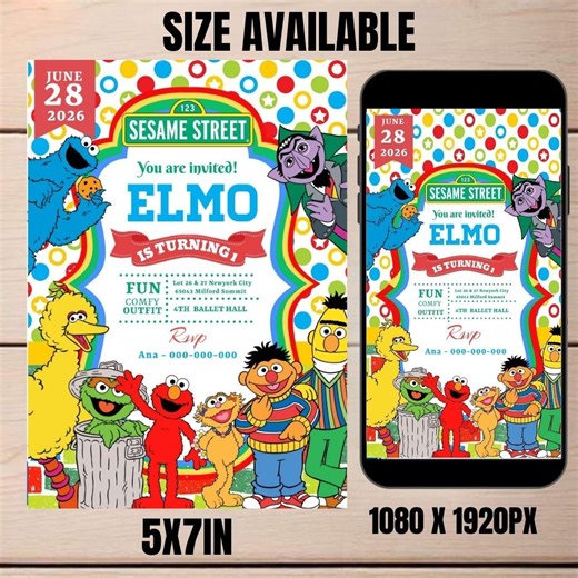 Sesame Street Kids Party Invitation Template, Abby Cadabby Birthday Invite, Editable Canva Design, Printable Cartoon Party Digital File - Etsy Canada