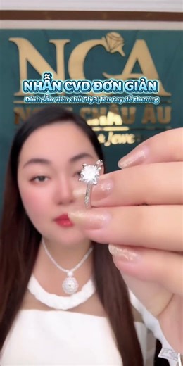 Nhẫn kim cương CVD 6ly3 mẫu đơn giản – đeo xinh, thu đổi nguyên chiếc - Ngọc Châu Âu