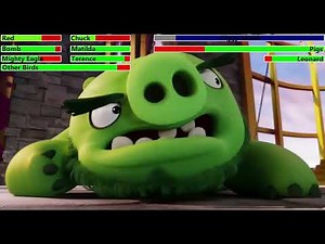 The Angry Birds Movie (2016) Final Battle with healthbars 3/4