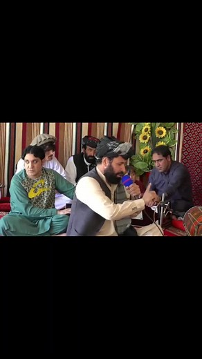 Traditional Musical Performance in Colorful Setting