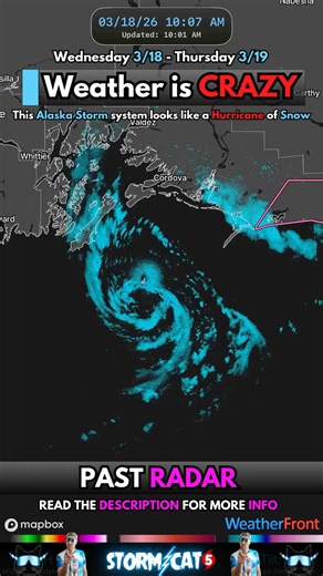 🌀WILD Radar loop from Alaska - It Looks like a Hurricane. Of Snow... #weather #hurricane #snow