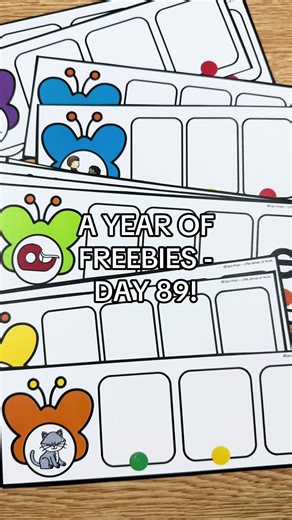 A year of freebies- follow along daily! View the link in my TikTok bio to access the free spring-themed word builder strips! #kindergarten #learning #tptfreebie