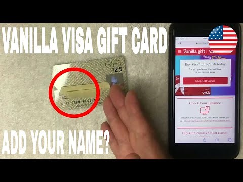 ✅ How To Add Name To Vanilla Visa Gift Debit Card Account 🔴