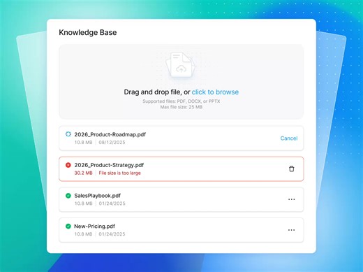 Knowledge Base File Upload