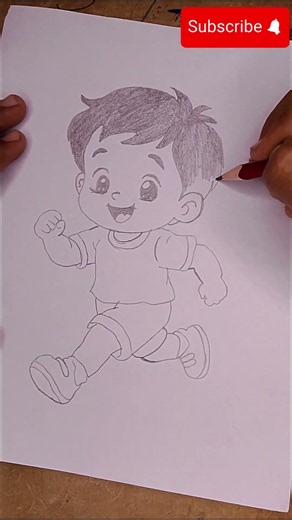 How to Draw a Cute Running Baby Step by Step 👶Easy Baby Drawing Tutorial for Beginners#art #drawing