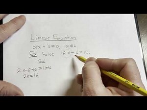 Solving Linear Equations - Full Tutorial