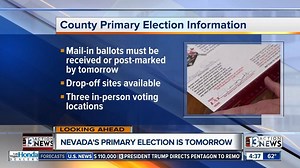 6.2K views · 18 reactions | VOTING DEADLINE: If you are voting in #Nevada's primary #election, your mail-in ballot must be postmarked by tomorrow! If you were unable to register/update registration, you can in-person and still #vote. Here's more: bit.ly/3f00cdw #Election2020 #NevadaPrimary | KTNV Channel 13 Las Vegas | Facebook