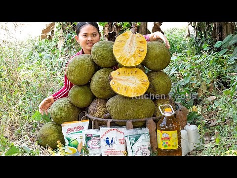 Yummy Deep Fry Crispy Ripe Jackfruit Recipe - Natural Living to Find and Grab Jackfruit From Tree