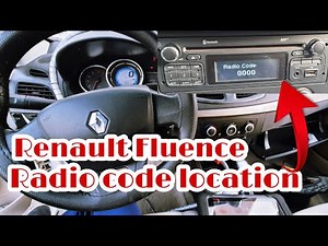Renault Fluence Radio code location easy solution .