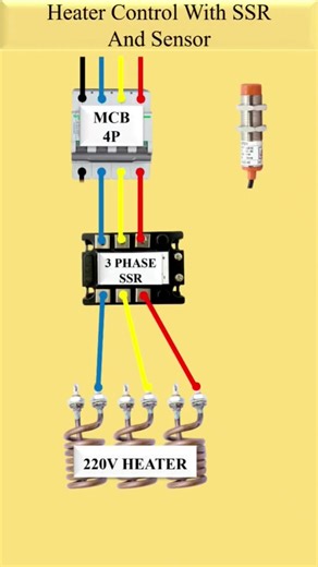 resonance automation on Instagram: "Heater Control With SSR and sensor #CircuitDiagram #electrician #HouseWiring #technicaleducation #Industrial"