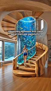 3.4M views · 83K reactions | These spiral staircase aquariums look absolutely mesmerizing! #aquarium #fishkeeping #interiordesign #tiktokmademebuyit | Inspiring Designs | Facebook