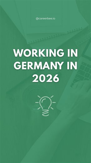 CareerBee | A lot of people ask me: Is 2026 a good year to look for a job in Germany? And my honest answer is: yes — but not in the old way. Germany... | Instagram