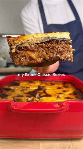 How to Make Moussaka 🍆🥔 - GREEK CLASSICS ep. 4 #moussaka #recipe #shorts