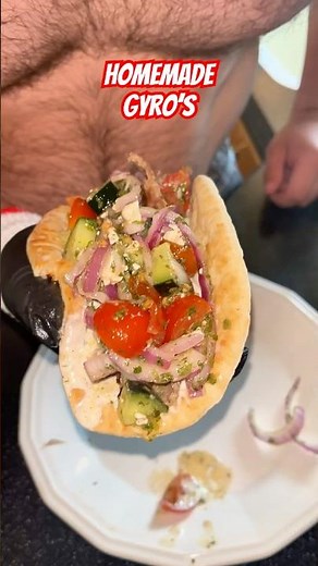 Easy To Make Homemade Gyro on Pita Bread