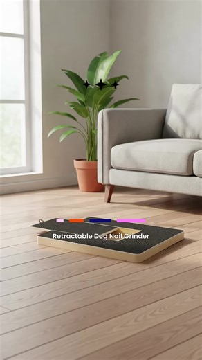 Retractable Wooden Dog Nail Grinder for Pet Grooming