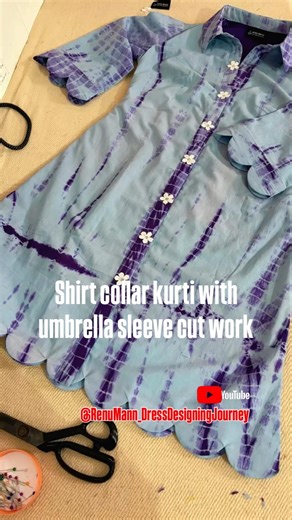 Final look of Shirt collar kurti | DM for customisation | #rajaranicoaching #sewingstudio #priyamg