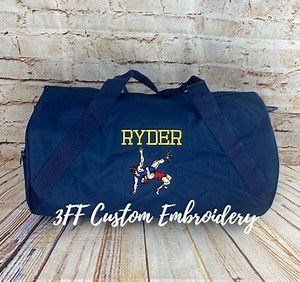 Personalized Wrestling Embroidered Duffel/duffle Bag/wrestling Team Gym Bag/wrestling Coach Gift/bag for Wrestling Gear - Etsy