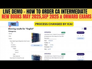How to Order CA intermediate ICAI Books 2025 Exams | CA Inter May 2025,September 2025 & Onwards