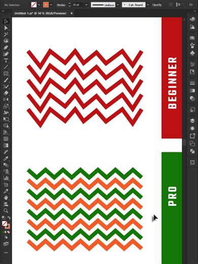 Create a Professional Zig Zag Line Background in Illustrator
