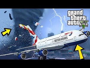 FLYING THE AIRBUS A380 INTO A TORNADO!!! (PLANE VS TORNADO) GTA 5 Mod