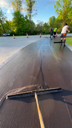 Prestige Sealcoating LLC | Restoring one parking lot at a time! 🛟 We can hand apply the sealer to any parking lot you’d like! Might as well be yours!! 🫵... | Instagram