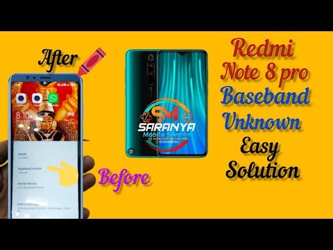Redmi note 8 pro baseband unknow solution
