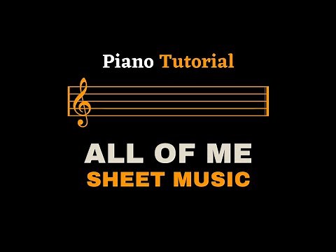 Schmidt - All Of Me | Piano Tutorial (Sheet Music/Score)