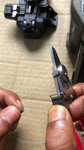 Fiber Optic Cable Stripping and Preparation #telecom #fiberoptics #shorts