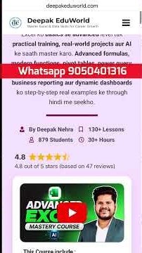 Advanced Excel Mastery Course With AI - Become Beginner to Expert in Advanced Excel