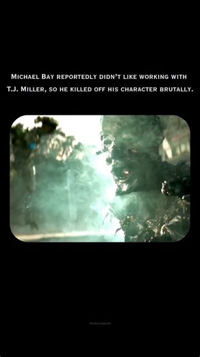 moviescapsule on Instagram: "In Transformers: Age of Extinction (2014), T.J. Miller’s character, Lucas Flannery, was abruptly killed off—not for story reasons, but reportedly because Michael Bay didn’t enjoy working with him. Various reports and rumors suggest that Miller was considered difficult or “annoying” on set, especially by Bay. #michaelbay #transformers"