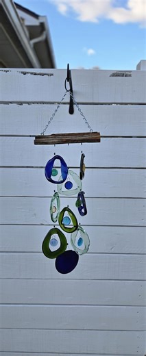 Handmade Recycled Glass Wind Chime – Coastal Driftwood - Etsy