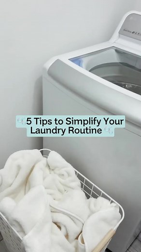 Say goodbye to the overwhelming piles and hello to a tidier home with these laundry tips! 🏡💫 1. Do one load of laundry from start to finish daily 2. Skip sorting kids’ clothes, just wash together on cold 3. Separate clothes from spouse and give each other your own hamper 4. Create a laundry schedule for each person in your family 5. Delay the start of your washer so it finishes just before you get up in the morning. Toss in the dryer when you get up! Follow us for more tips on implementing a r