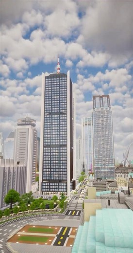 🏙️ Modern City Office Skyscraper | Minecraft Timelapse