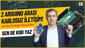 Arduino Dersleri 40: 433 MHz RF Alıcı (Receiver) ve Verici (Transmitter) Projesi | Virtual Wire