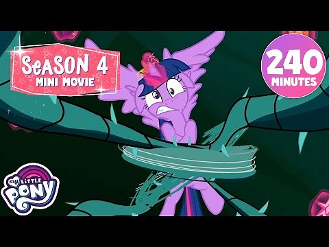 SEASON 4 MINI MOVIE 😱💖 | 4 HOURS | My Little Pony: Friendship is Magic | Mega Compilation 🎥