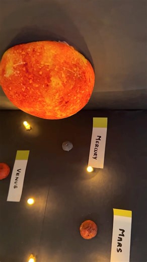 Amazing Solar System Model with LED Lights 🌍✨ | Easy School Project