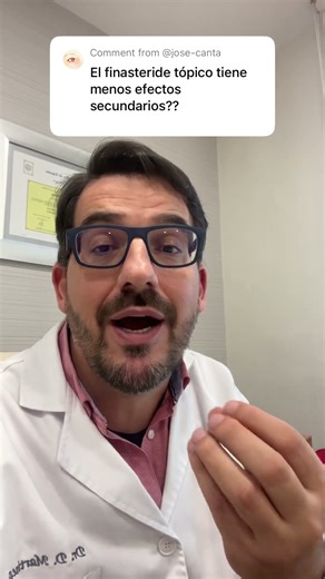 Topical finasteride for alopecia. It has fewer side effects. #doctor #hair