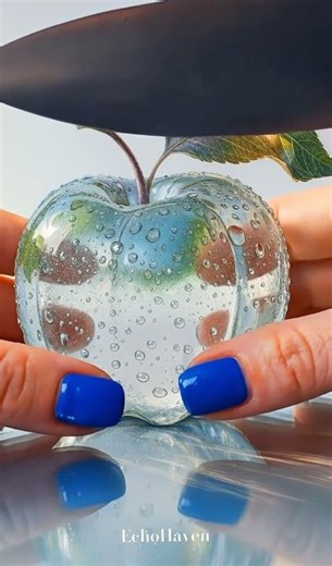 Crystal Apple Cutting ASMR 🍎✨ #shorts #relaxing