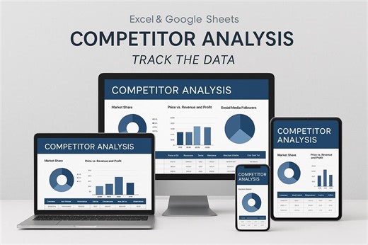 Competitive Analysis Template - Editable Canva, Business Strategy (PDF Export) - Etsy Australia