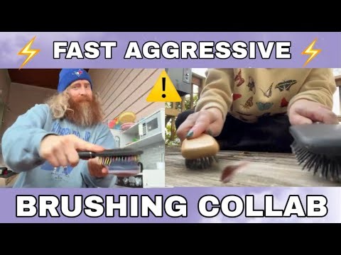 ASMR | ⚠️SUPER Fast Aggressive Lofi Brushing Collab with ‪@ComeToRestASMR‬