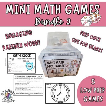 Bundle 2 Mini-math games Dice games/ Partner games/Add and Subtract