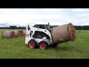 Bobcat S175 Moving/loading hay bales
